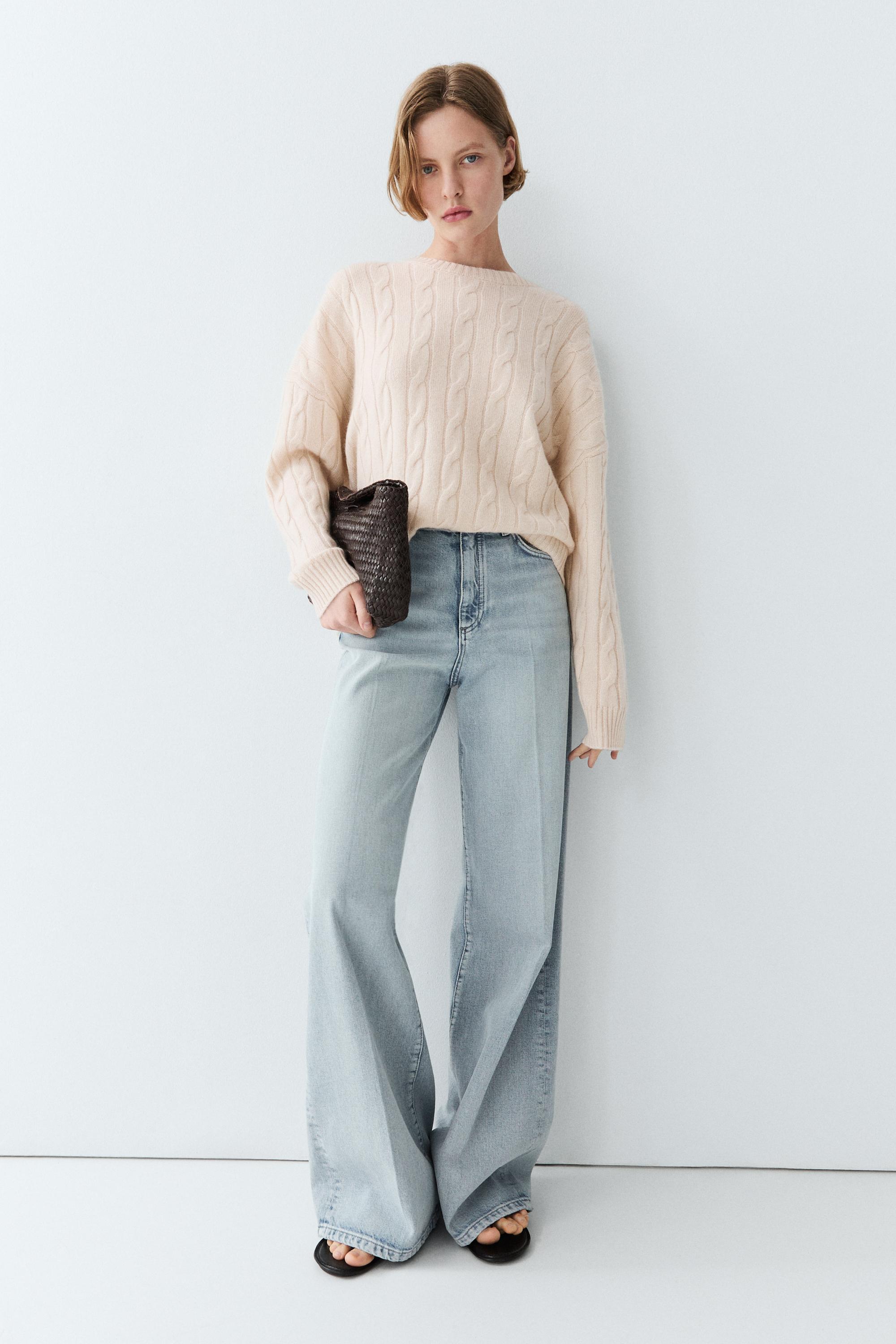 Pull en maille torsadée 100 % cachemire